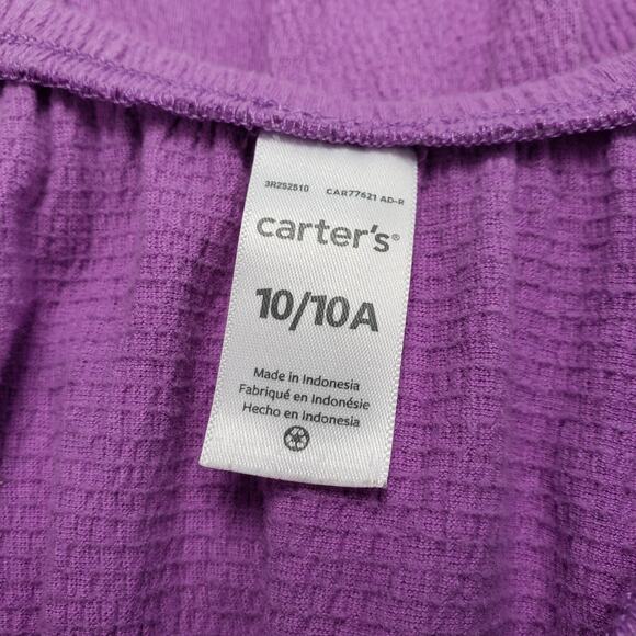 Carter's Knit Gauze Dress Girls 10/10A Purple Sleeveless Casual Bohemian Beach - Picture 3 of 16